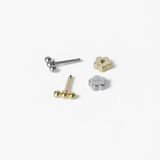 316L Stainless Steel Trio Orbit Flower Flatback Earrings