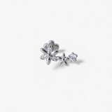 316L Stainless Steel Daisy Chain Flower Flatback Earrings