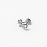 316L Stainless Steel Daisy Chain Flower Flatback Earrings