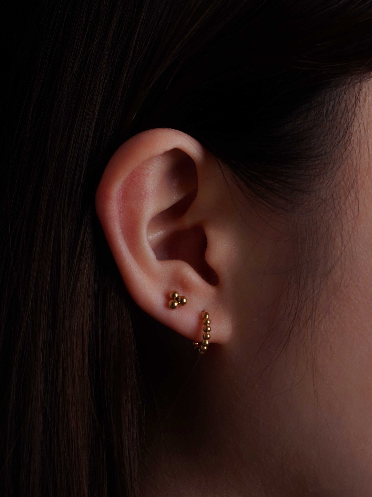 Beaded Mini Hoop Earrings (10mm) - Coddle Heaven