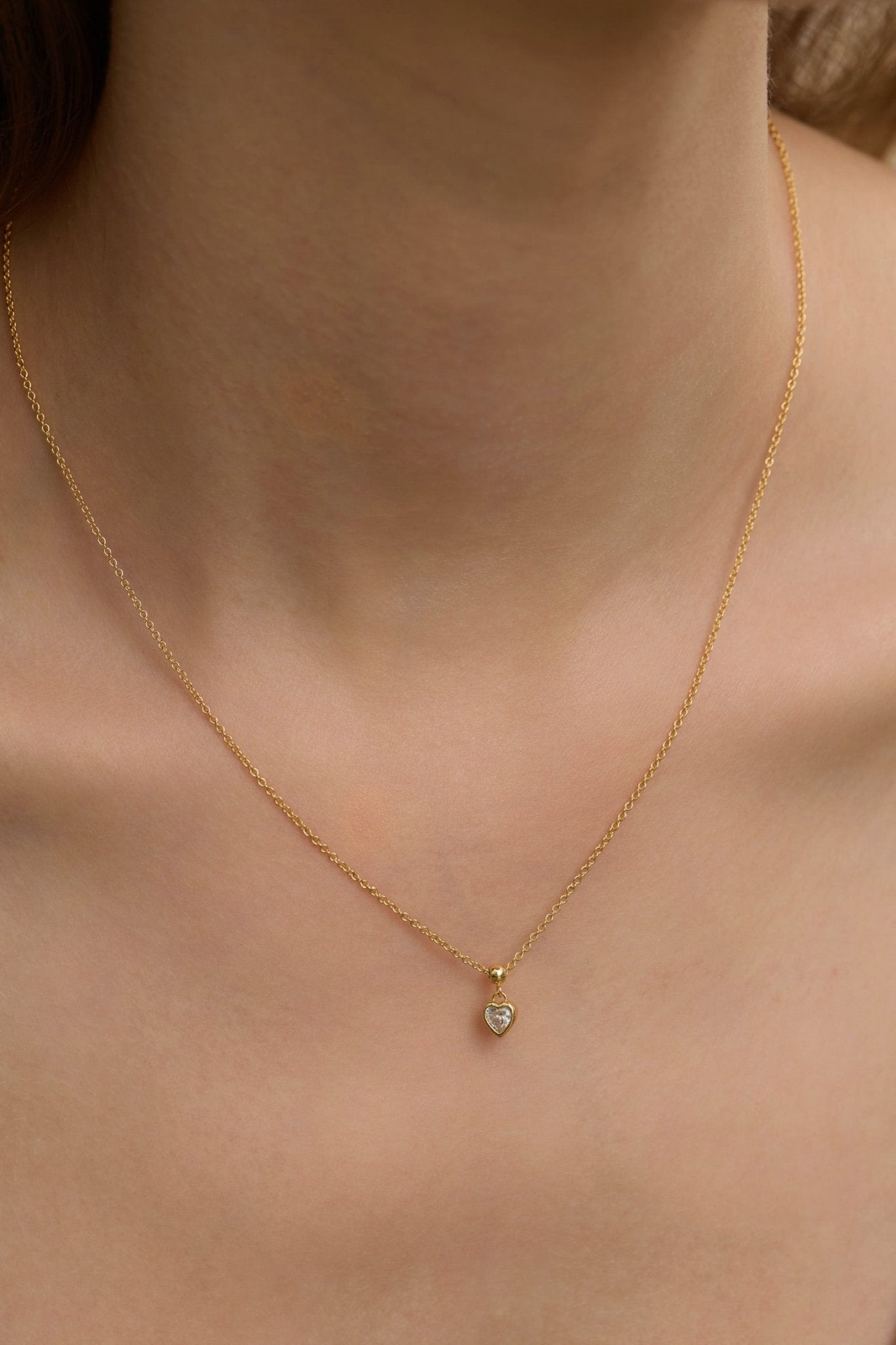 Bezel Heart Necklace - Coddle Heaven