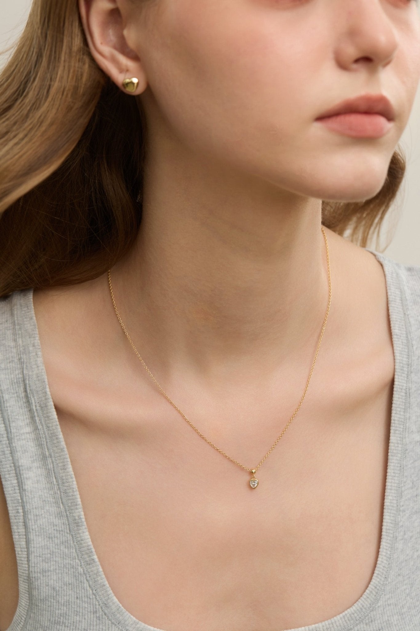 Bezel Heart Necklace - Coddle Heaven