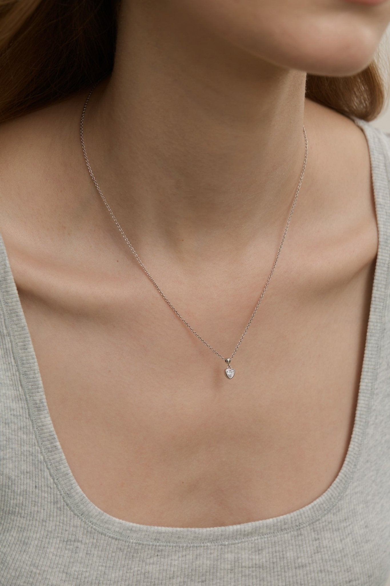 Bezel Heart Necklace - Coddle Heaven