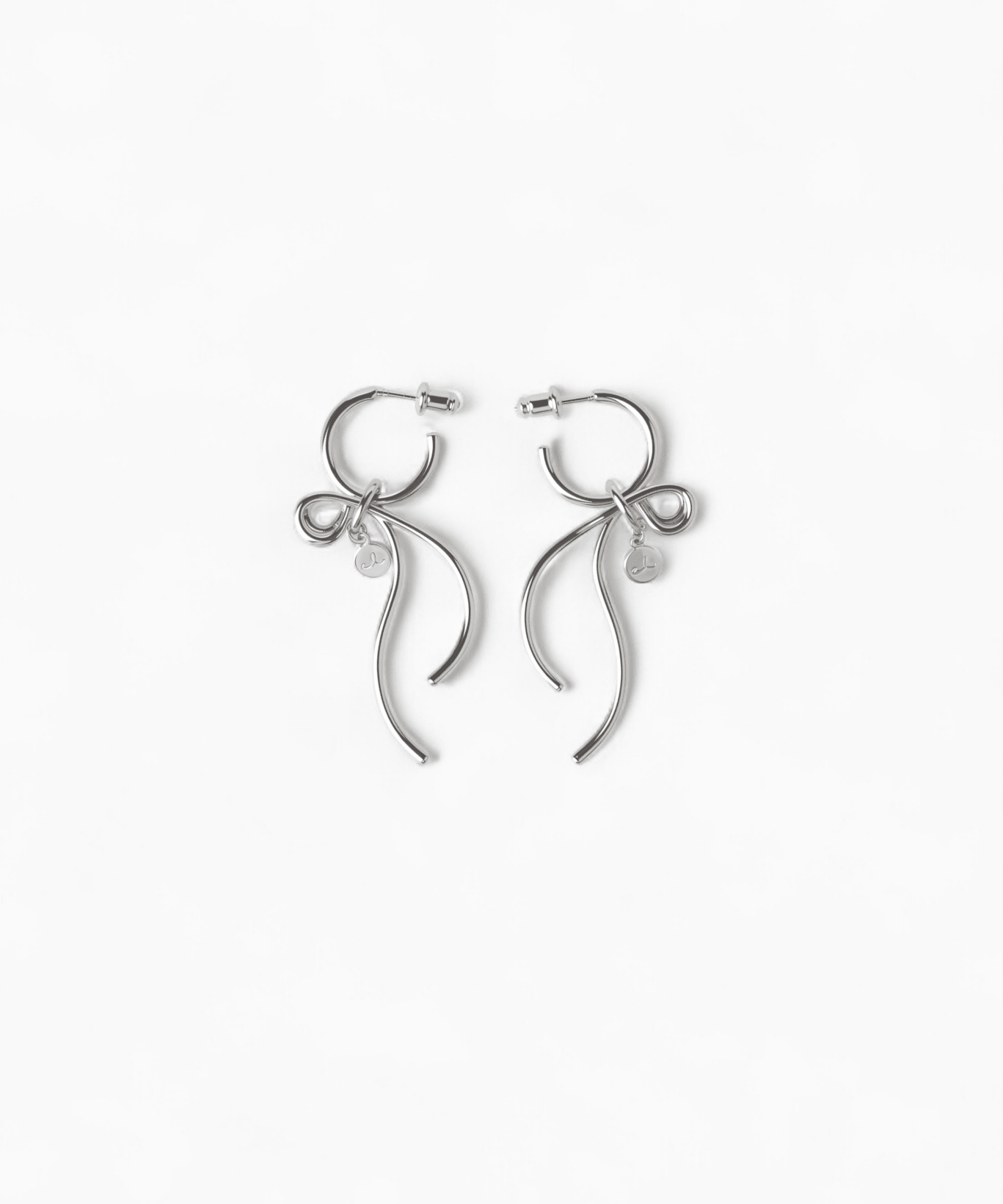 Bow & Circle Tag Earrings - Coddle Heaven