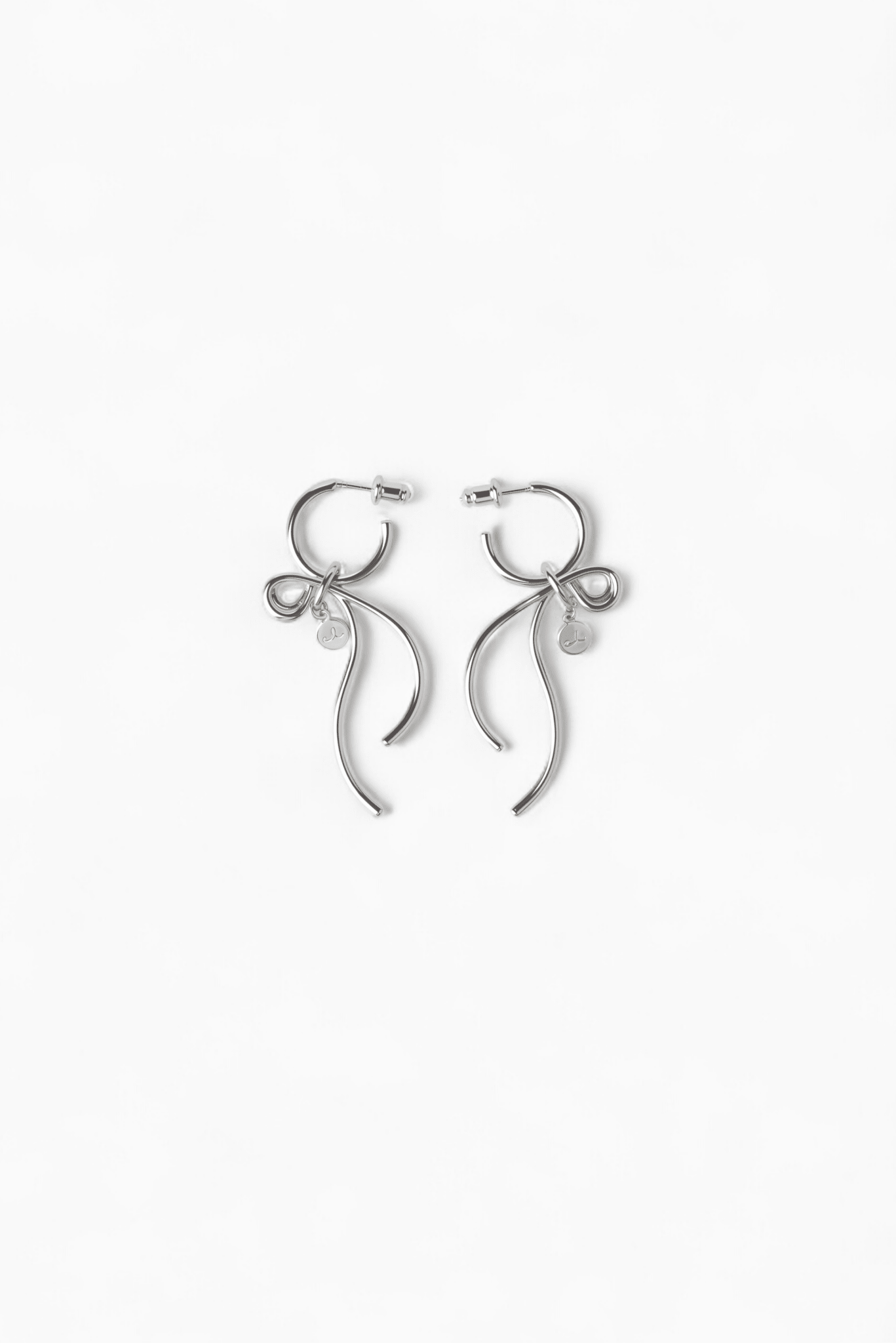 Bow & Circle Tag Earrings - Coddle Heaven