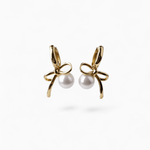 Bow Pearl Earrings - Coddle Heaven