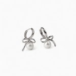 Bow Pearl Earrings - Coddle Heaven
