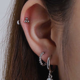 316L Dainty Hoop Drop Earrings