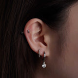 316L Dainty Hoop Drop Earrings