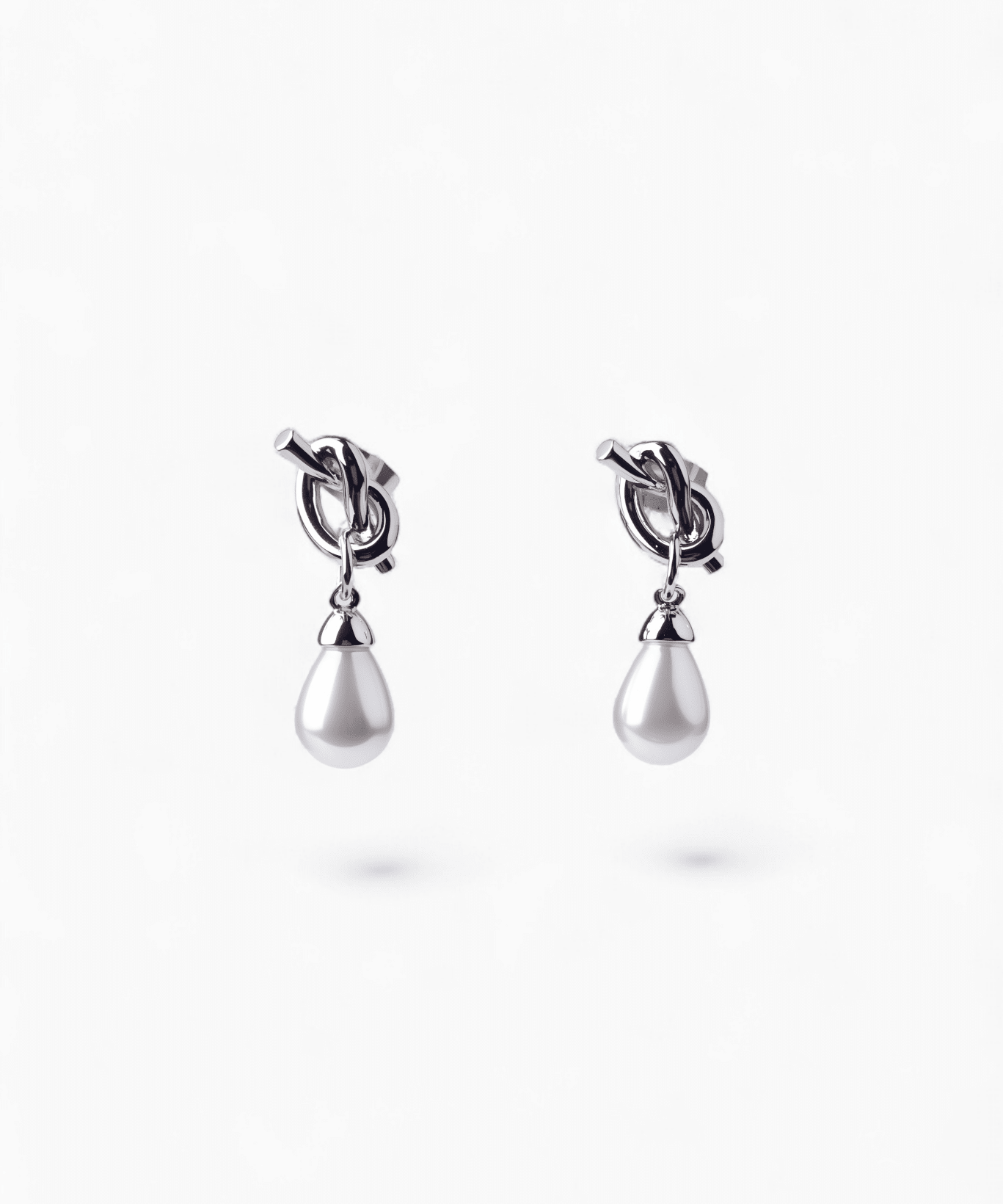 CH Teardrop Pearl Knot Earrings - Coddle Heaven