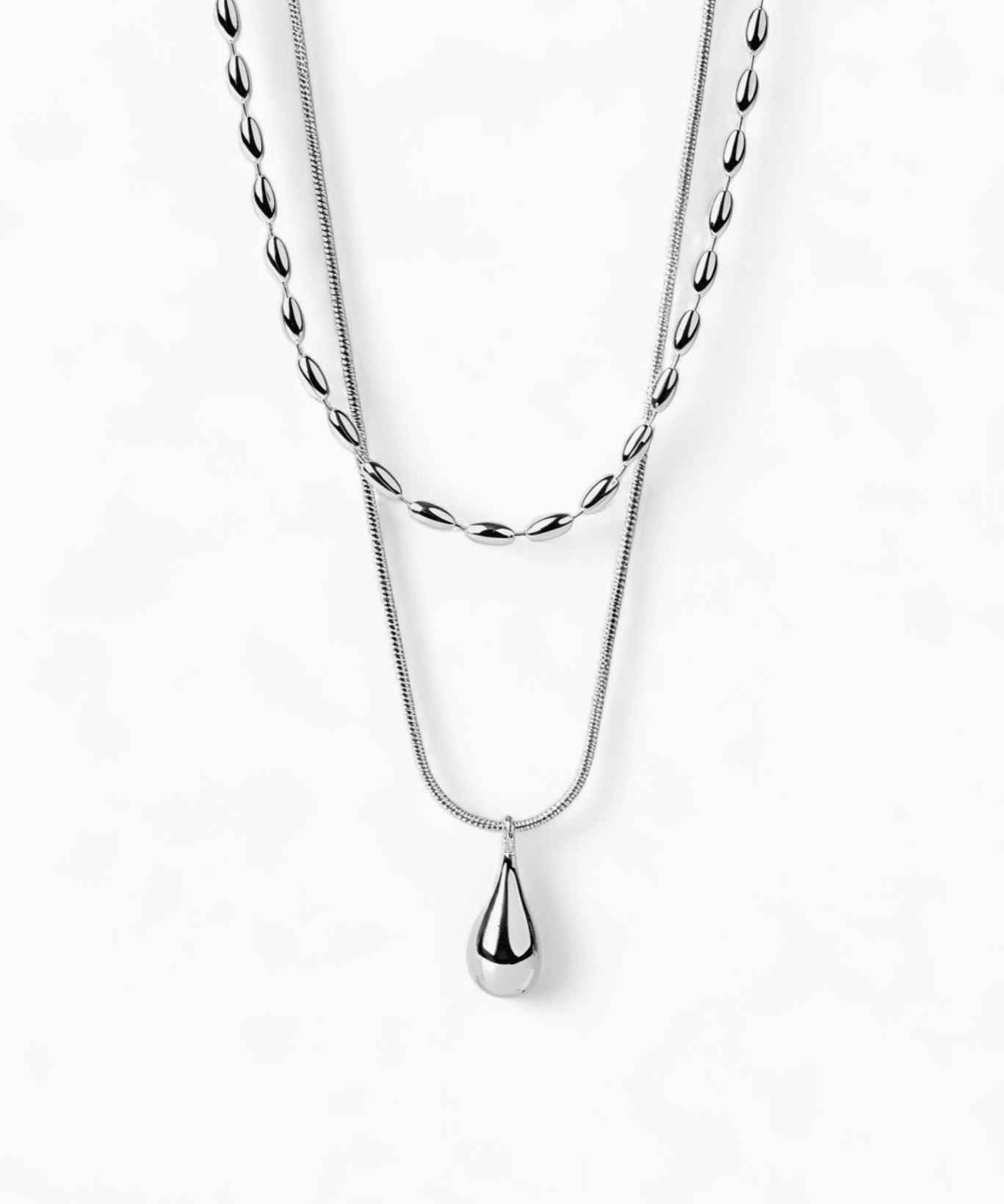 Double Layered Drop Necklace - Coddle Heaven