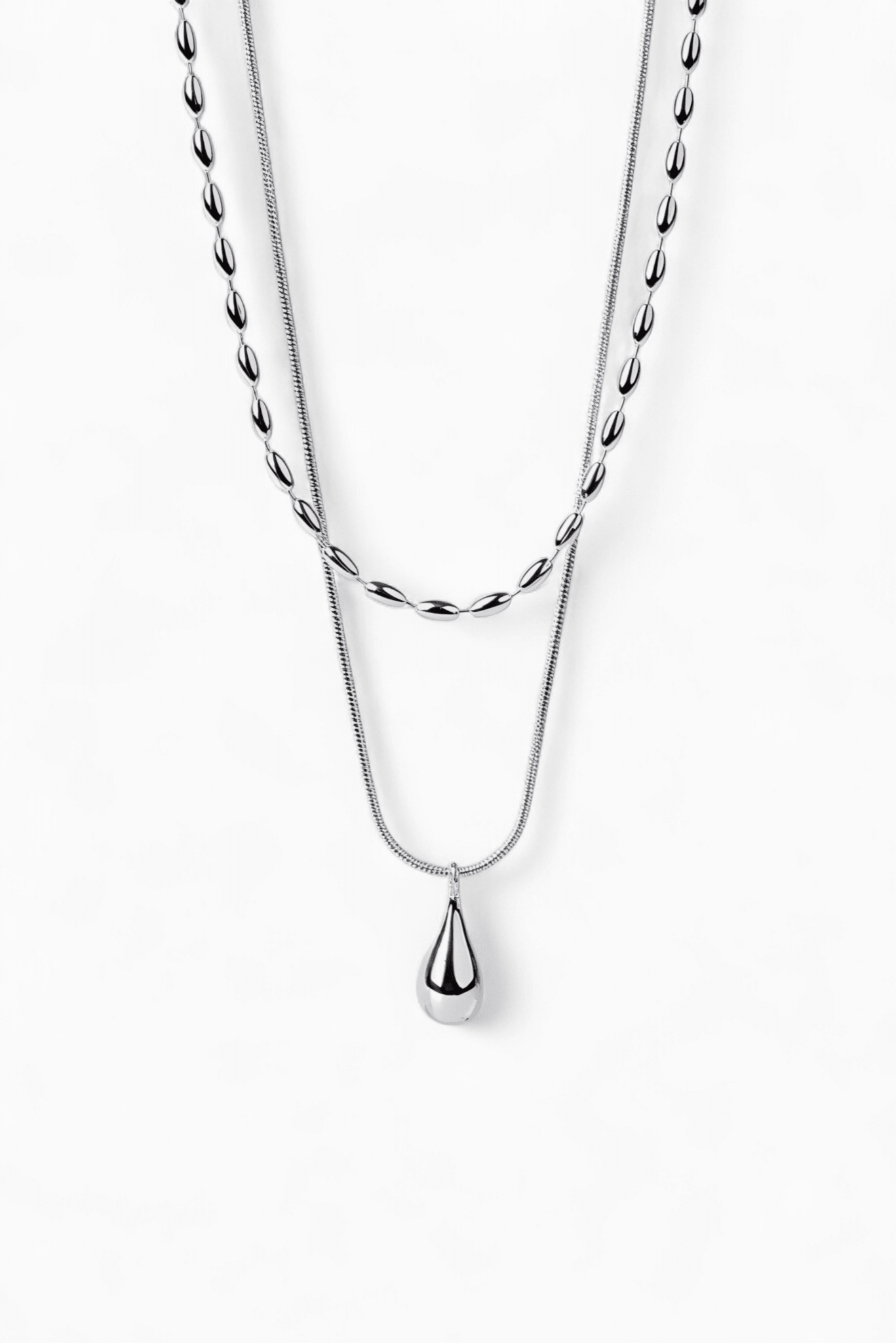 Double Layered Drop Necklace - Coddle Heaven