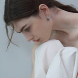 Gray Bow Pearl Earrings - Coddle Heaven