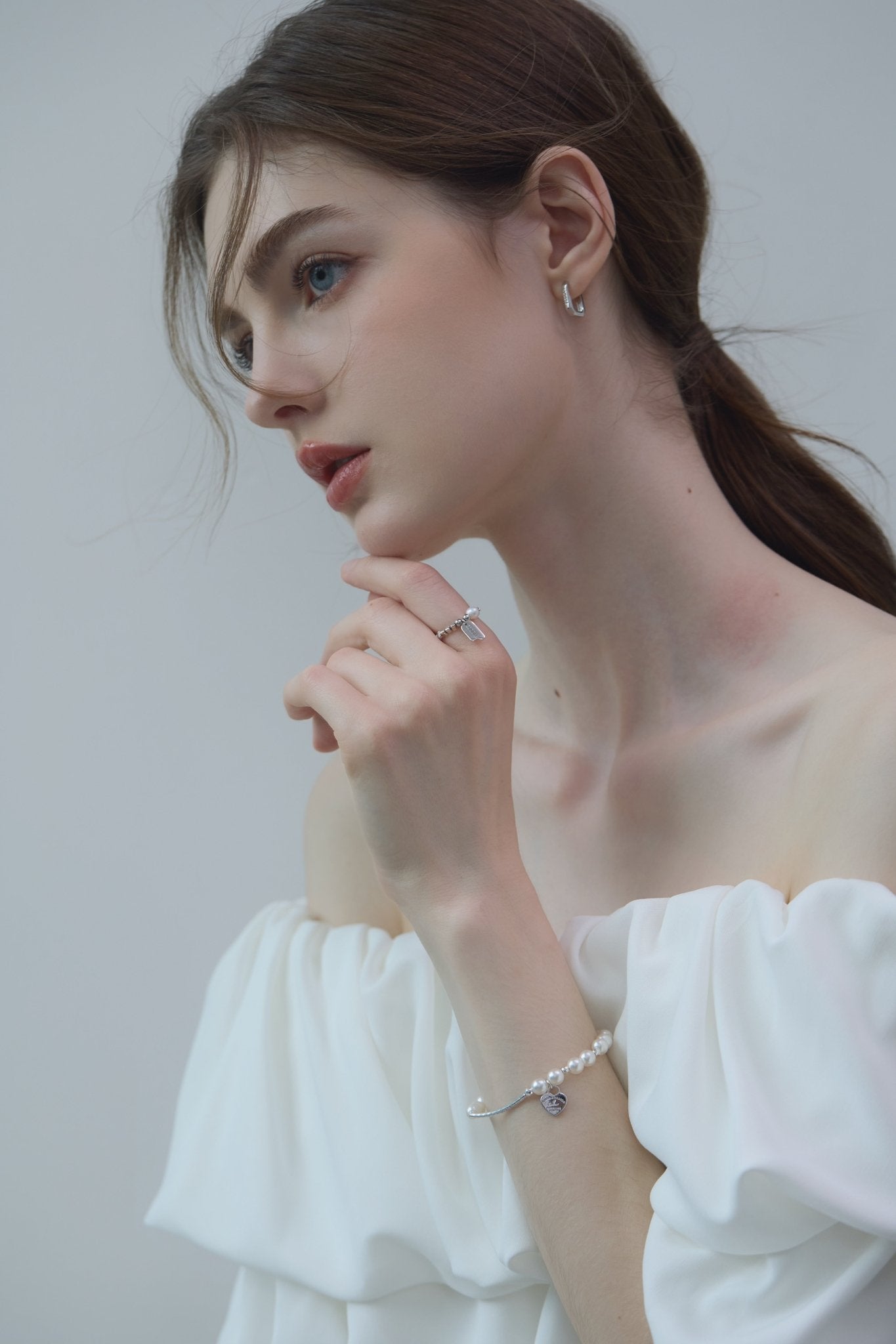 Pearl Heart Tag Bracelet - Coddle Heaven
