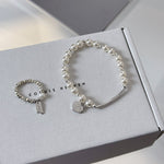 Pearl Heart Tag Bracelet - Coddle Heaven