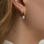 Pearl Hoop Earrings - Coddle Heaven