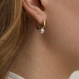 Pearl Hoop Earrings - Coddle Heaven