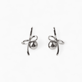 Plain Bow Pearl Earrings - Coddle Heaven