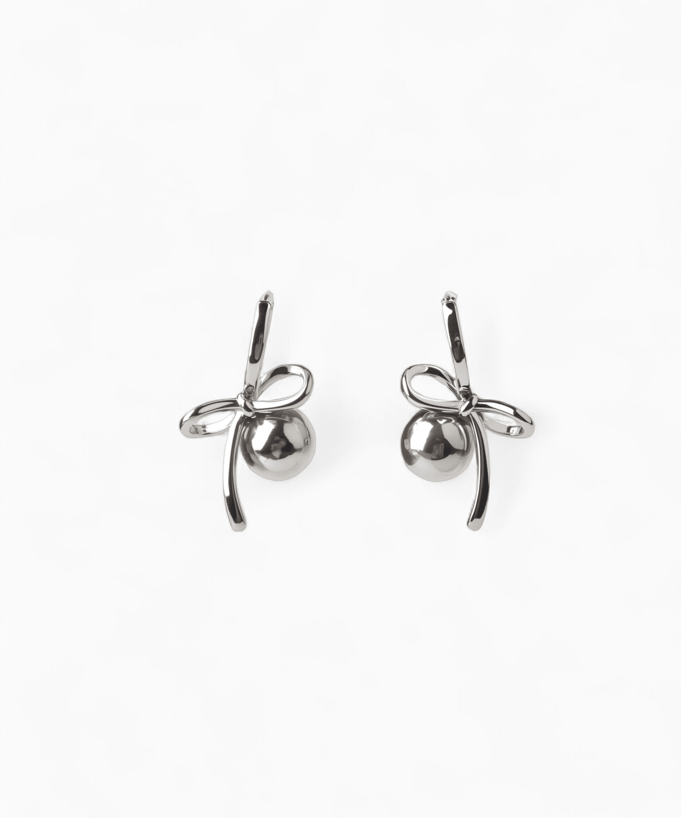 Plain Bow Pearl Earrings - Coddle Heaven