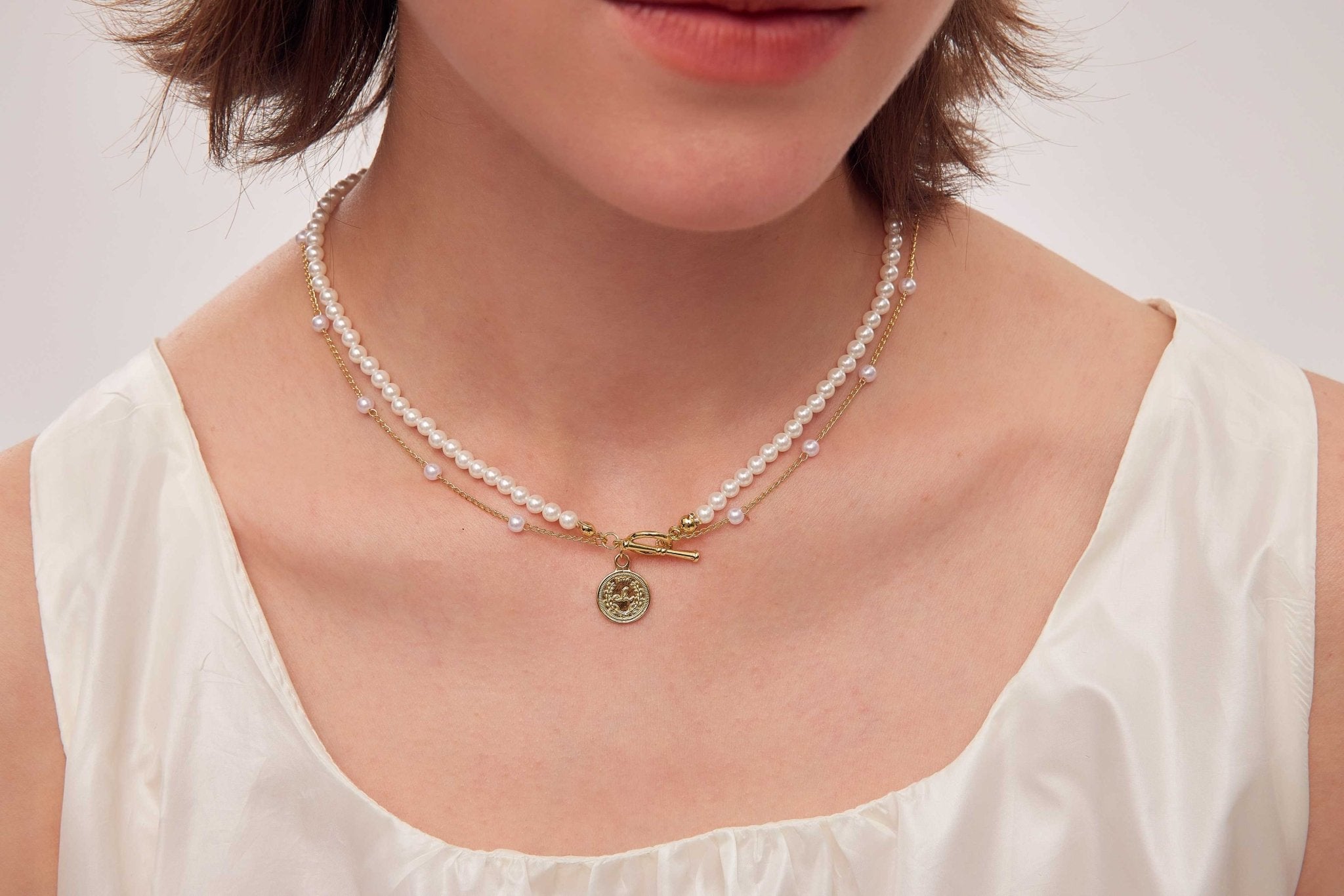 Retro Double - Layer Pearl Necklace - Coddle Heaven