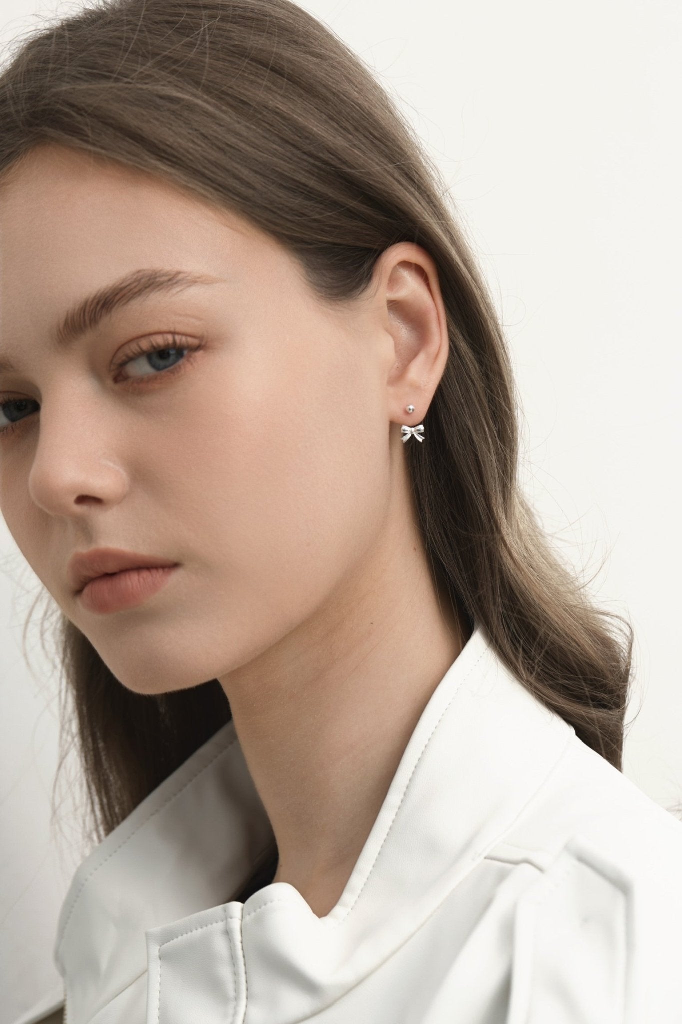 S999 Tiny Dot Bow Earrings - Coddle Heaven