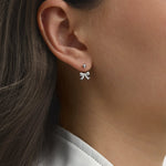 S999 Tiny Dot Bow Earrings - Coddle Heaven