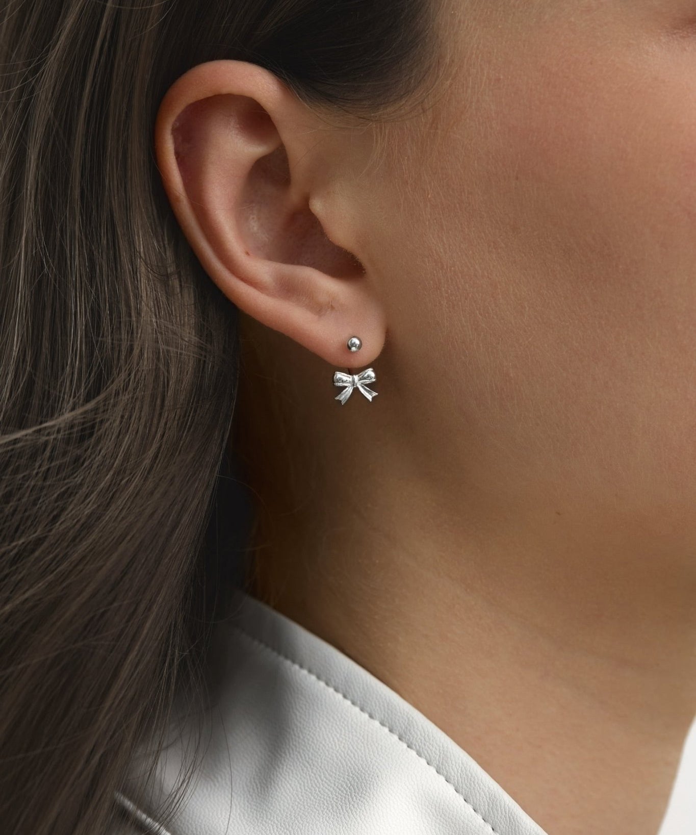 S999 Tiny Dot Bow Earrings - Coddle Heaven