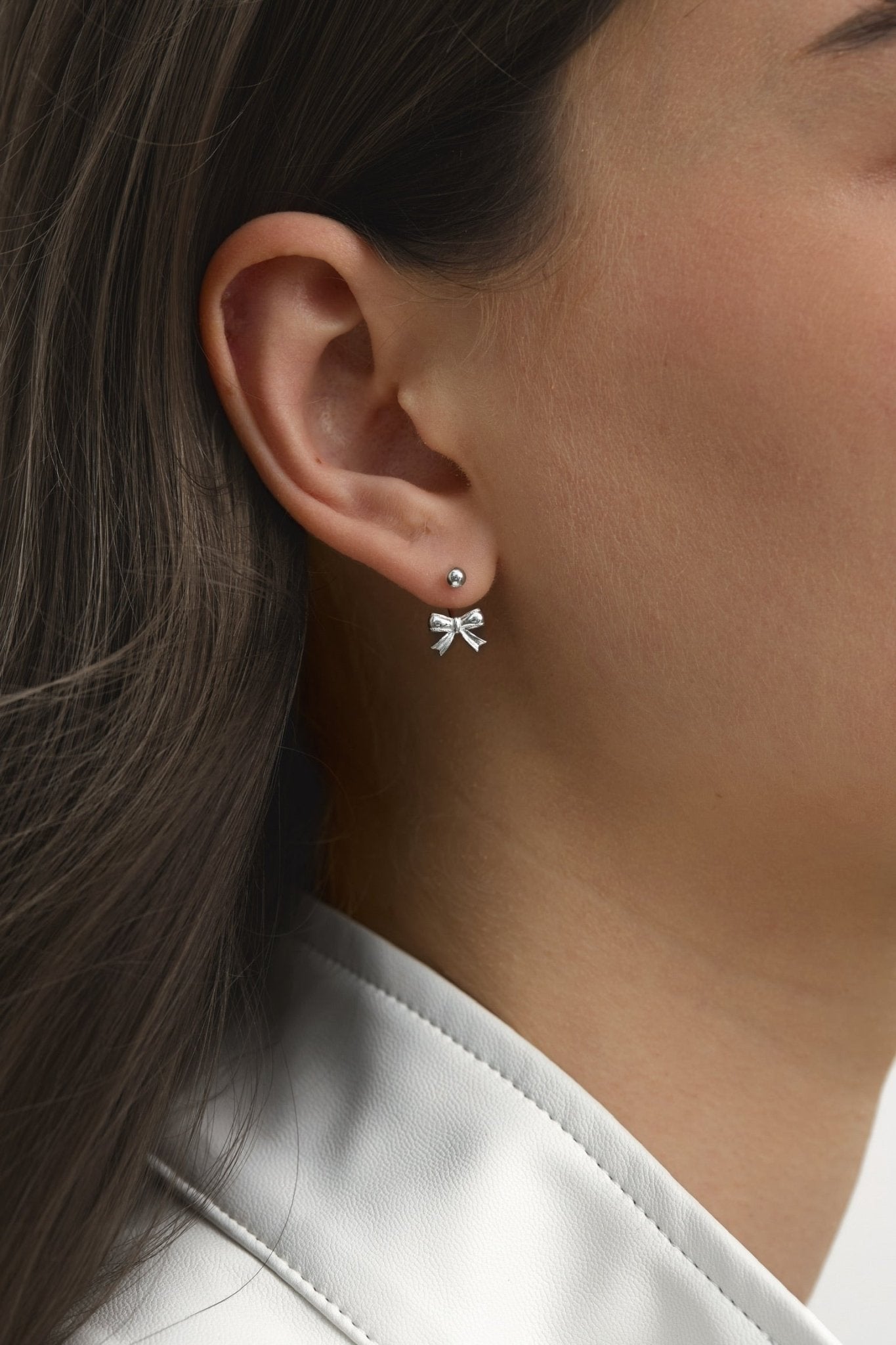 S999 Tiny Dot Bow Earrings - Coddle Heaven