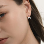 S999 Tiny Dot Bow Earrings - Coddle Heaven