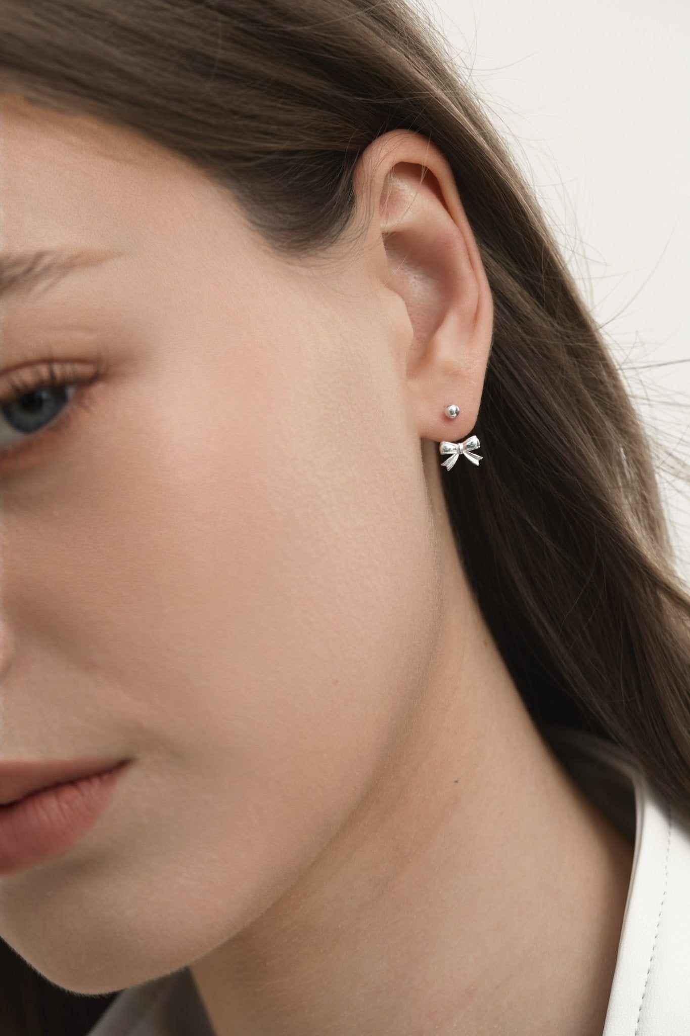 S999 Tiny Dot Bow Earrings - Coddle Heaven