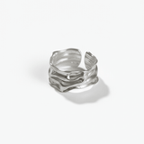 Silver Irregular Texture Ring - Coddle Heaven