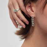 Silver Link Drop Earrings - Coddle Heaven
