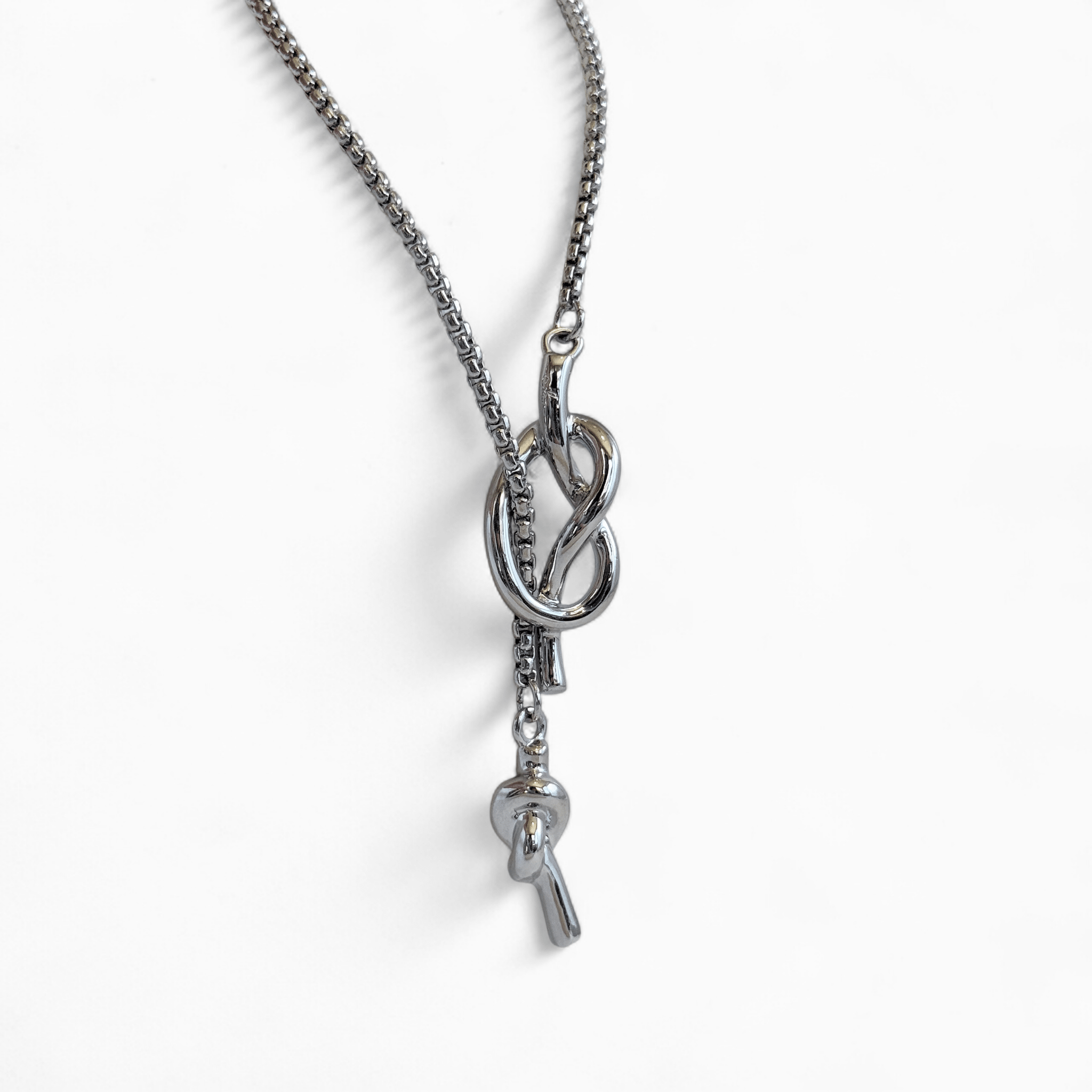 Silver Long Tassel Necklace - Coddle Heaven