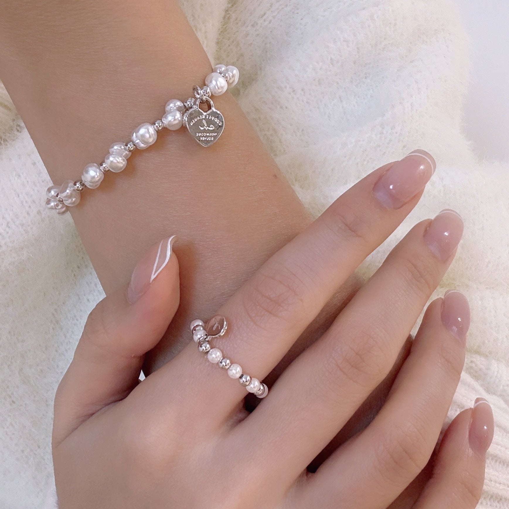 Small Tag Pearl Ring - Coddle Heaven