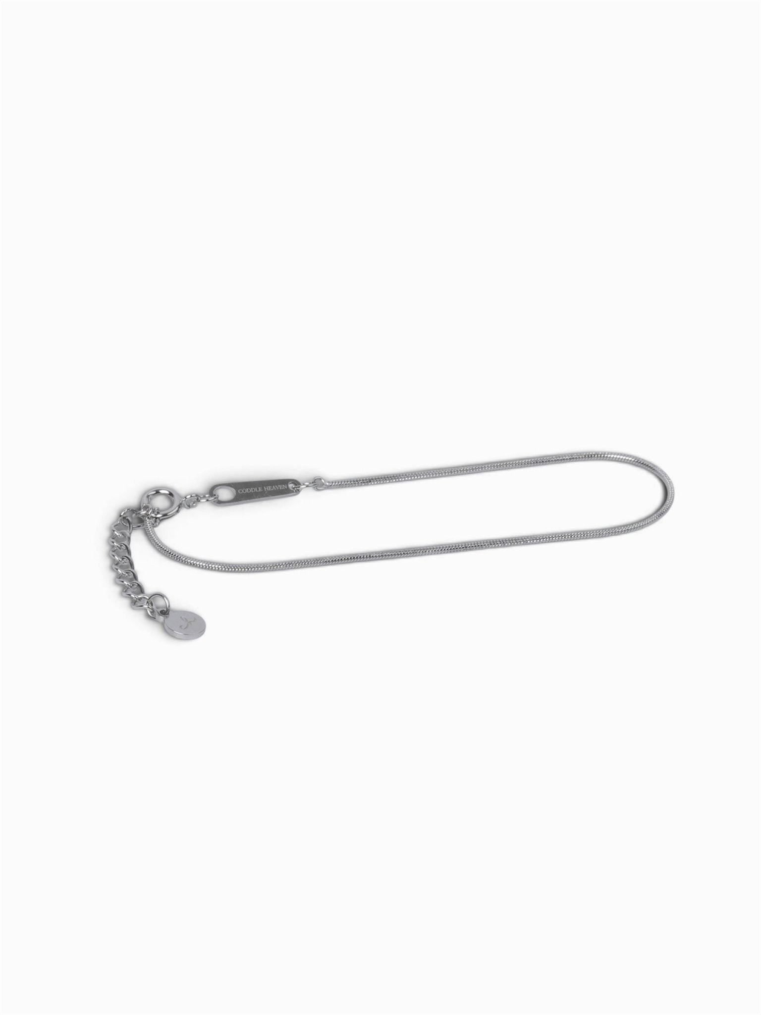 Stainless Steel Dainty Signature Bar Snake Chain Bracelet - Coddle Heaven