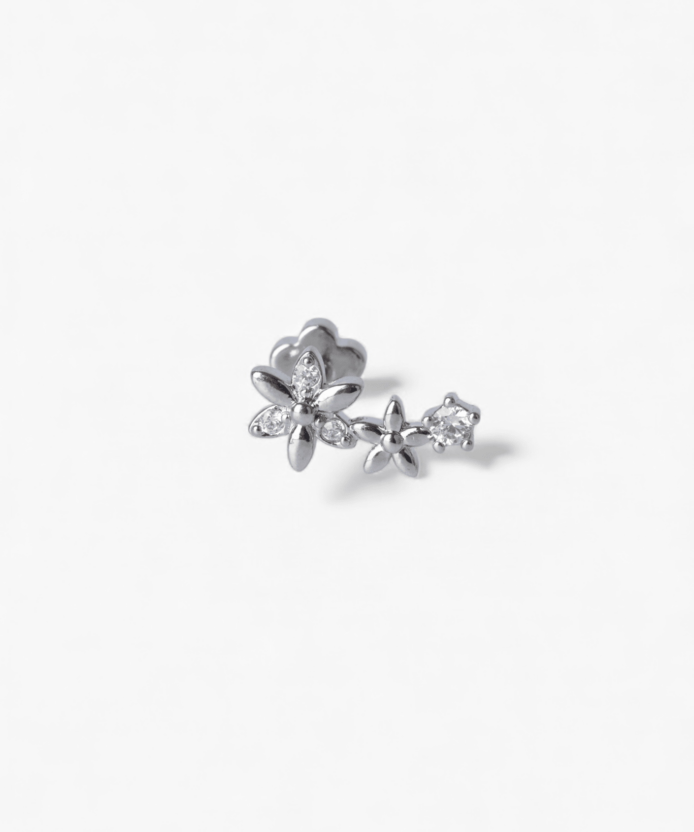 Stainless Steel Daisy Chain Flatback Earrings - Coddle Heaven