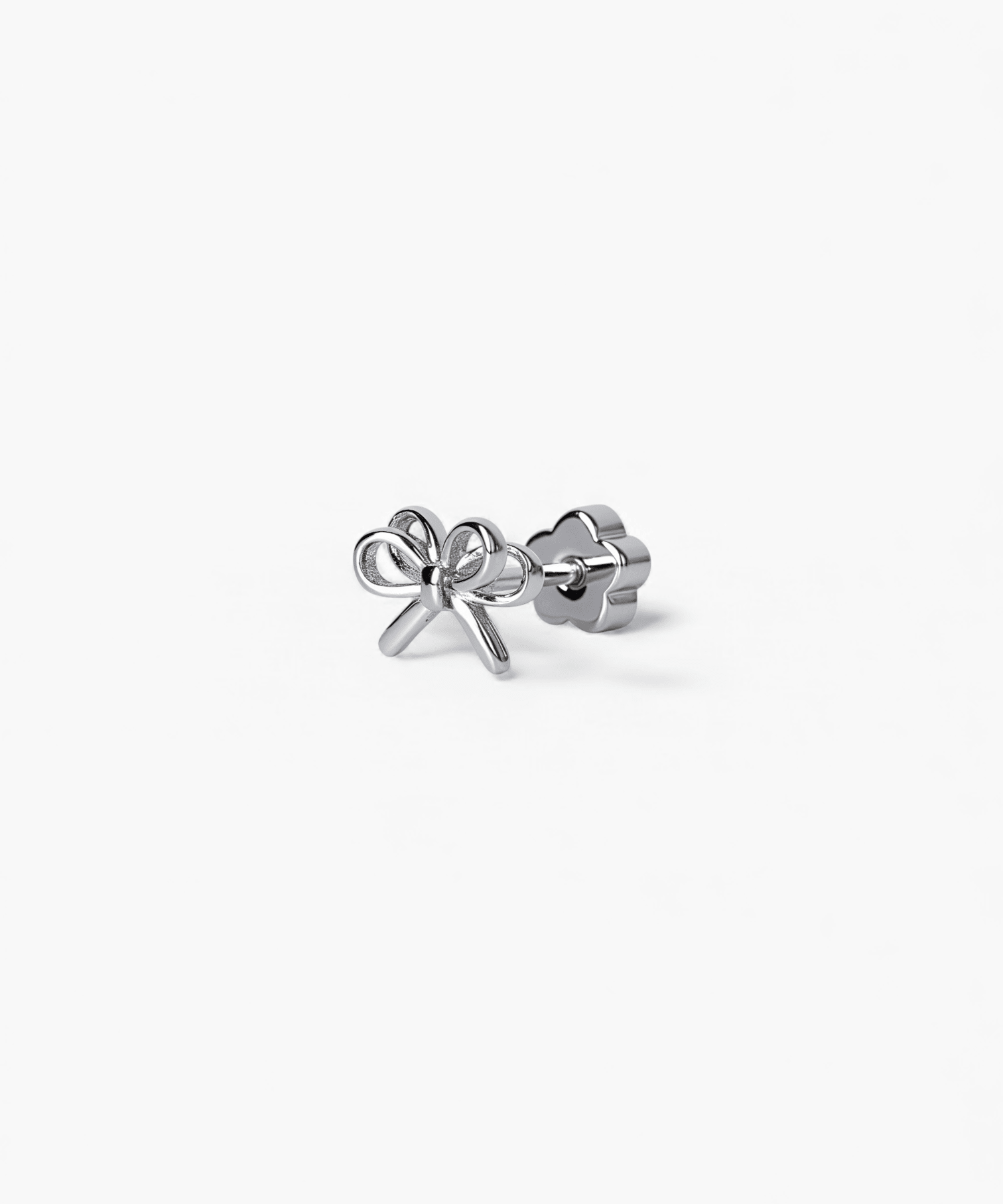 Stainless Steel Micro Bow Flatback Earrings - Coddle Heaven