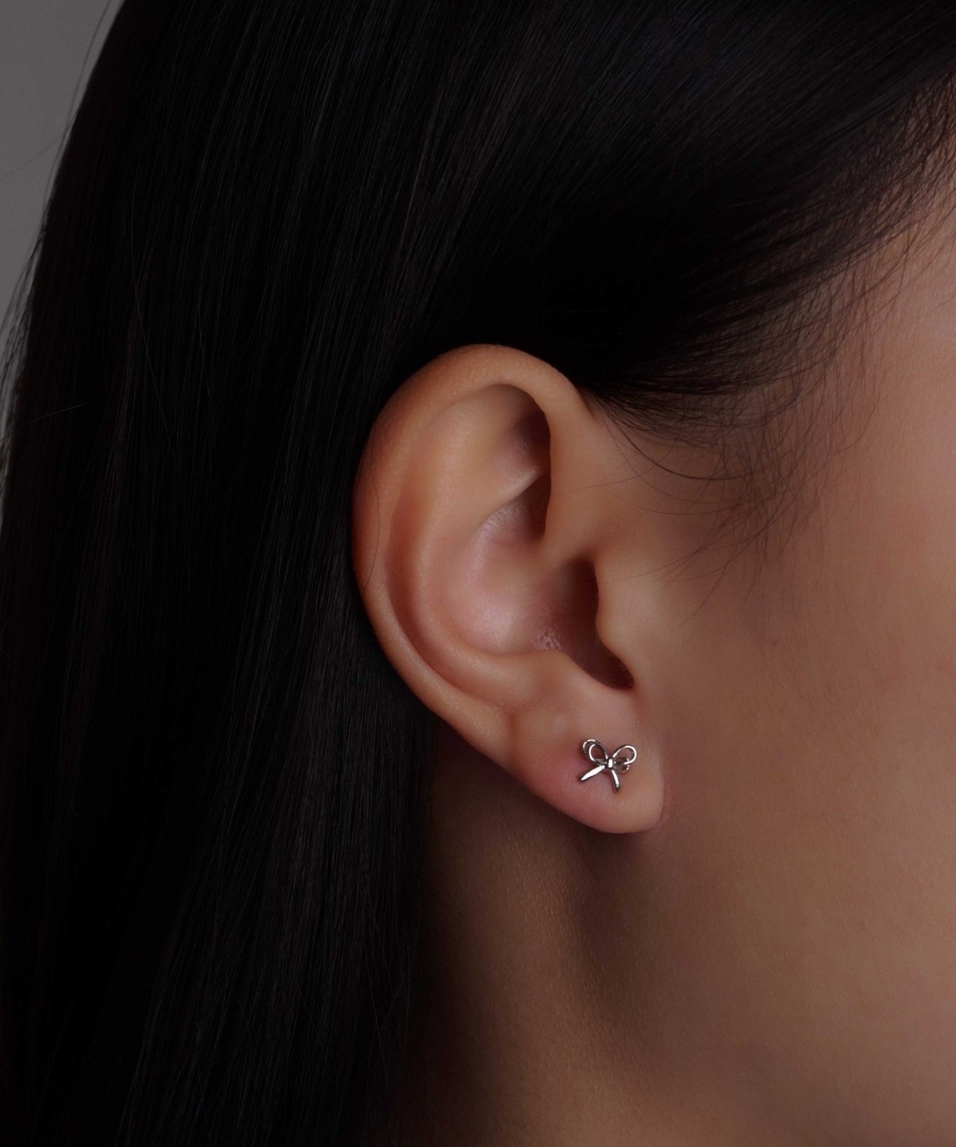 Stainless Steel Micro Bow Flatback Earrings - Coddle Heaven