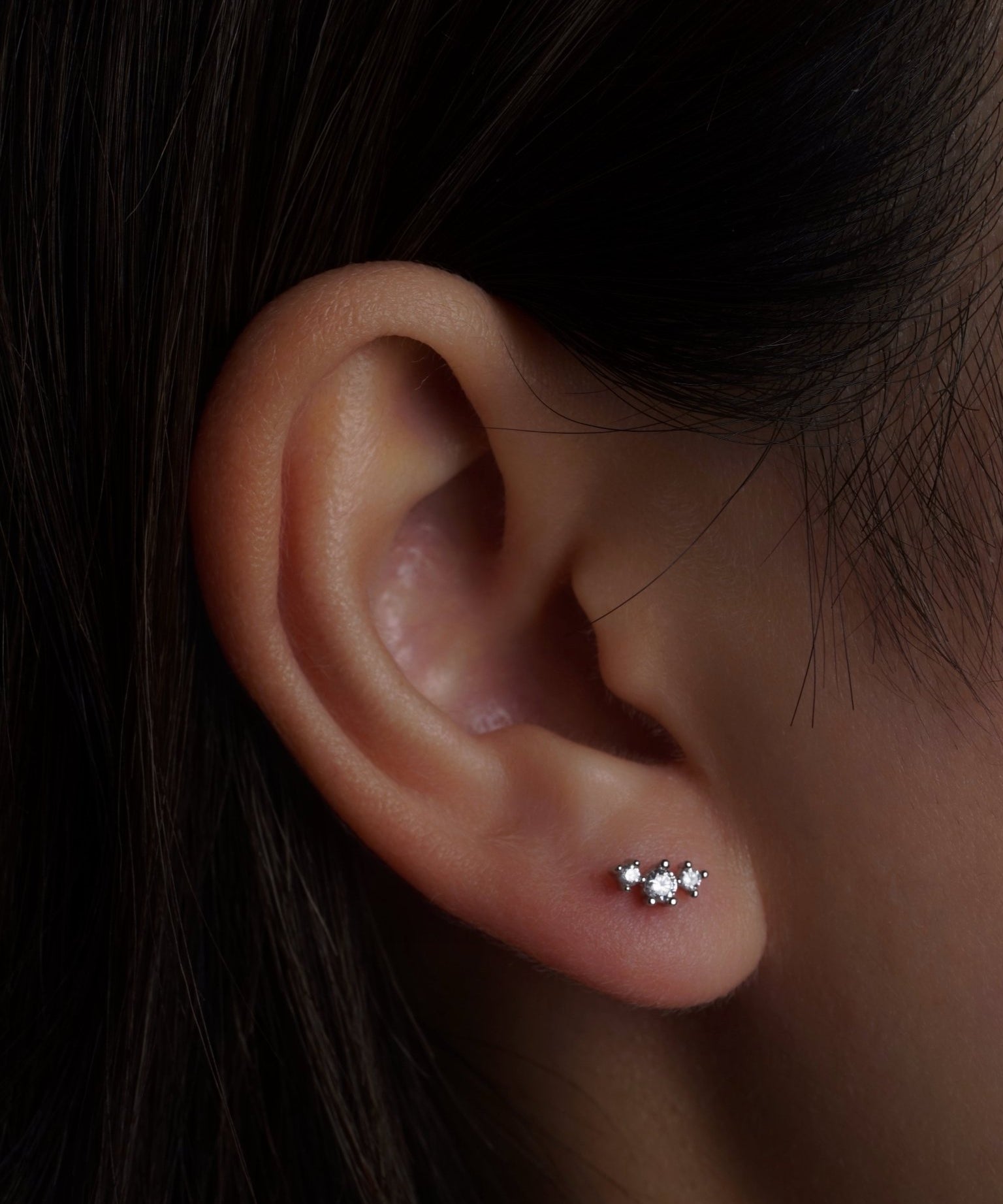 Stainless Steel Spark Trilogy Flatback Earrings - Coddle Heaven