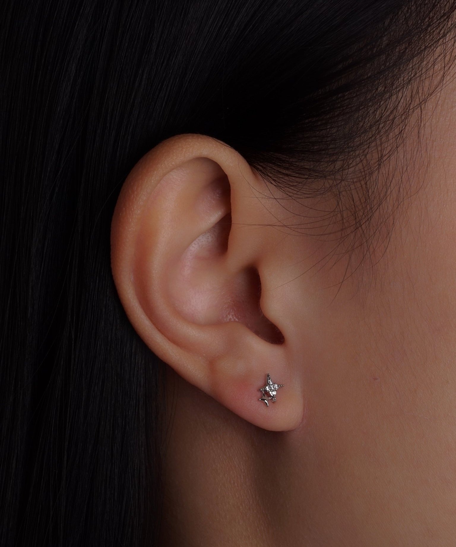 Stainless Steel Star Cluster Flatback Earrings - Coddle Heaven