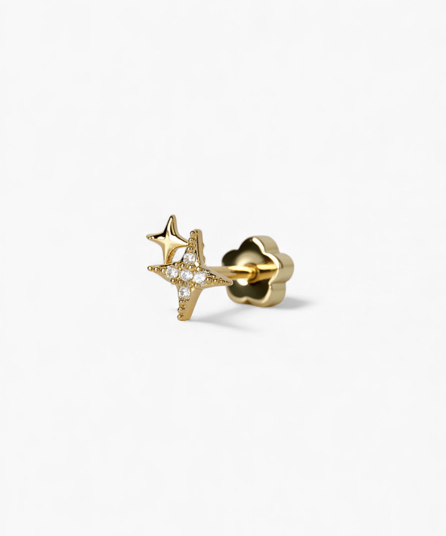 Stainless Steel Star Cluster Flatback Earrings - Coddle Heaven