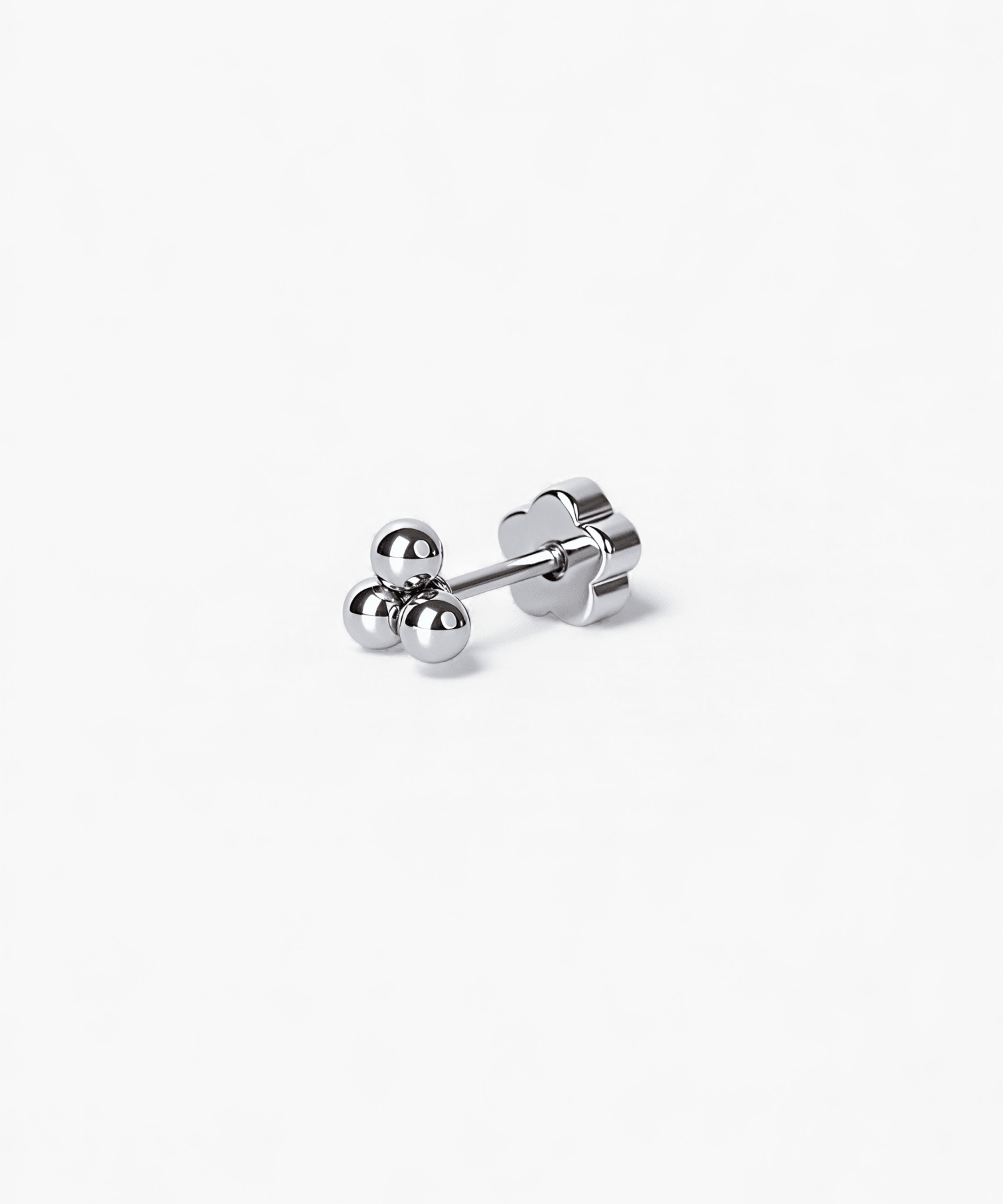 Stainless Steel Tri-Bead Flatback Earrings - Coddle Heaven