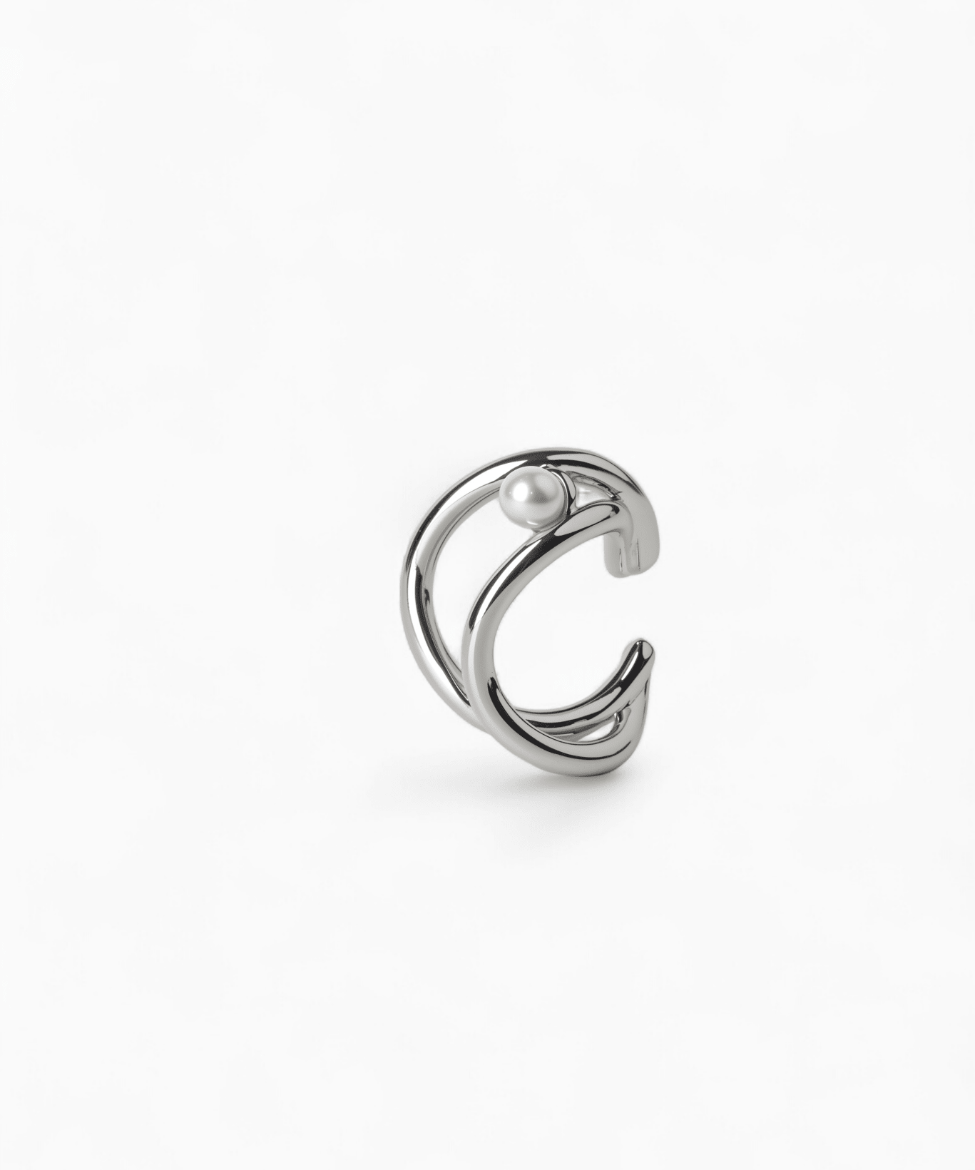 Twin Curve Pearl Ear Cuff - Coddle Heaven