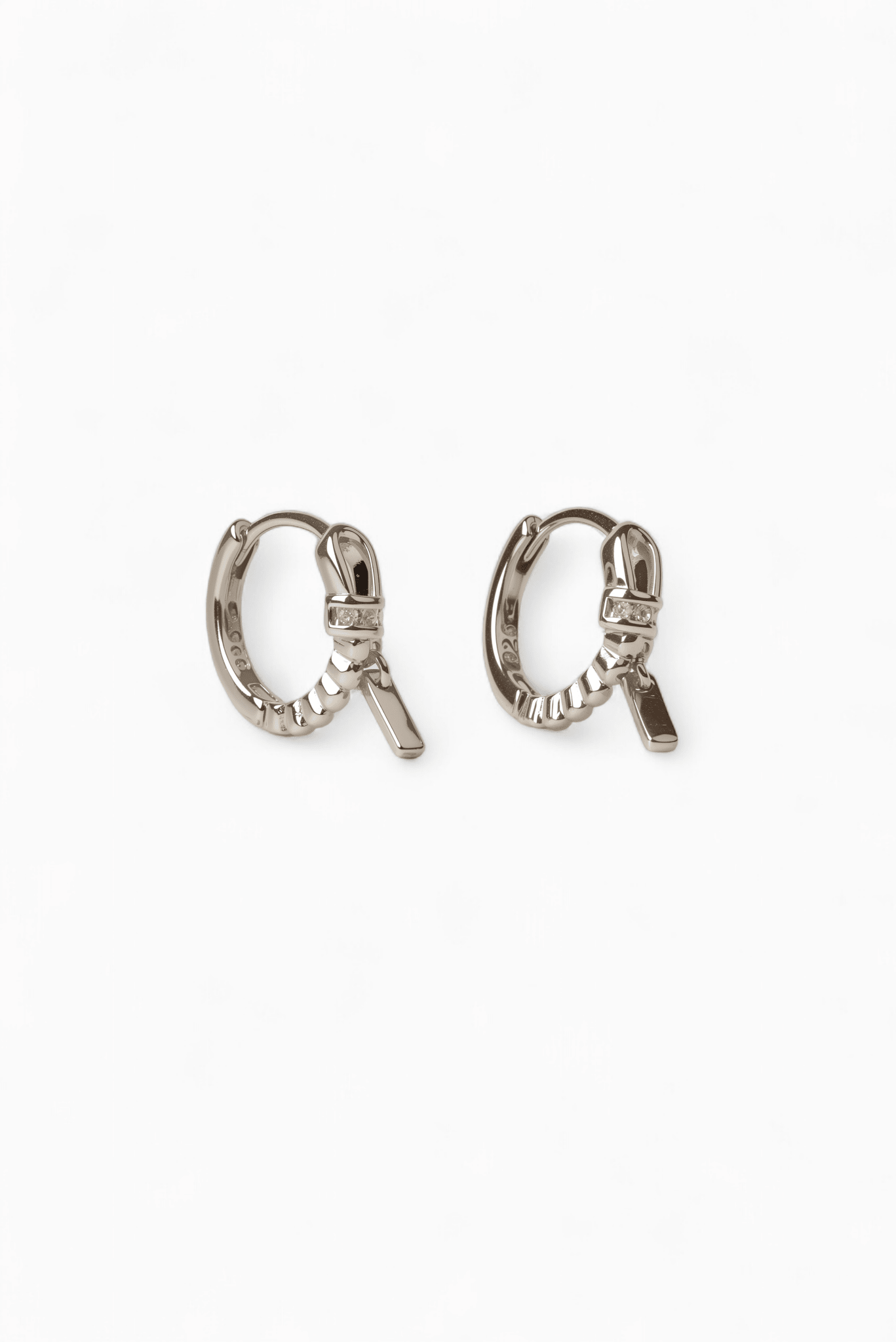 Zipper Hoop Charm Earrings - Coddle Heaven