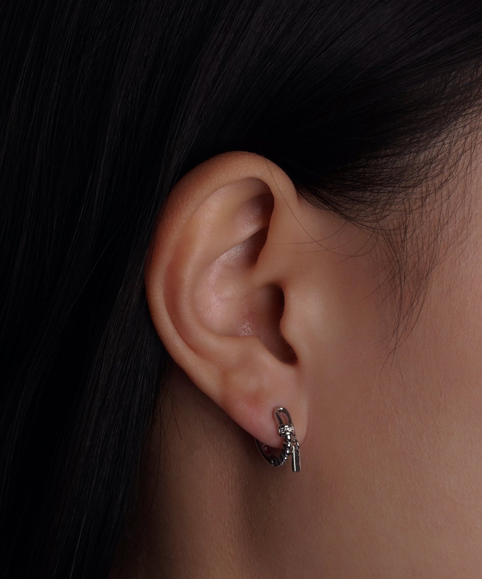 Zipper Hoop Charm Earrings - Coddle Heaven